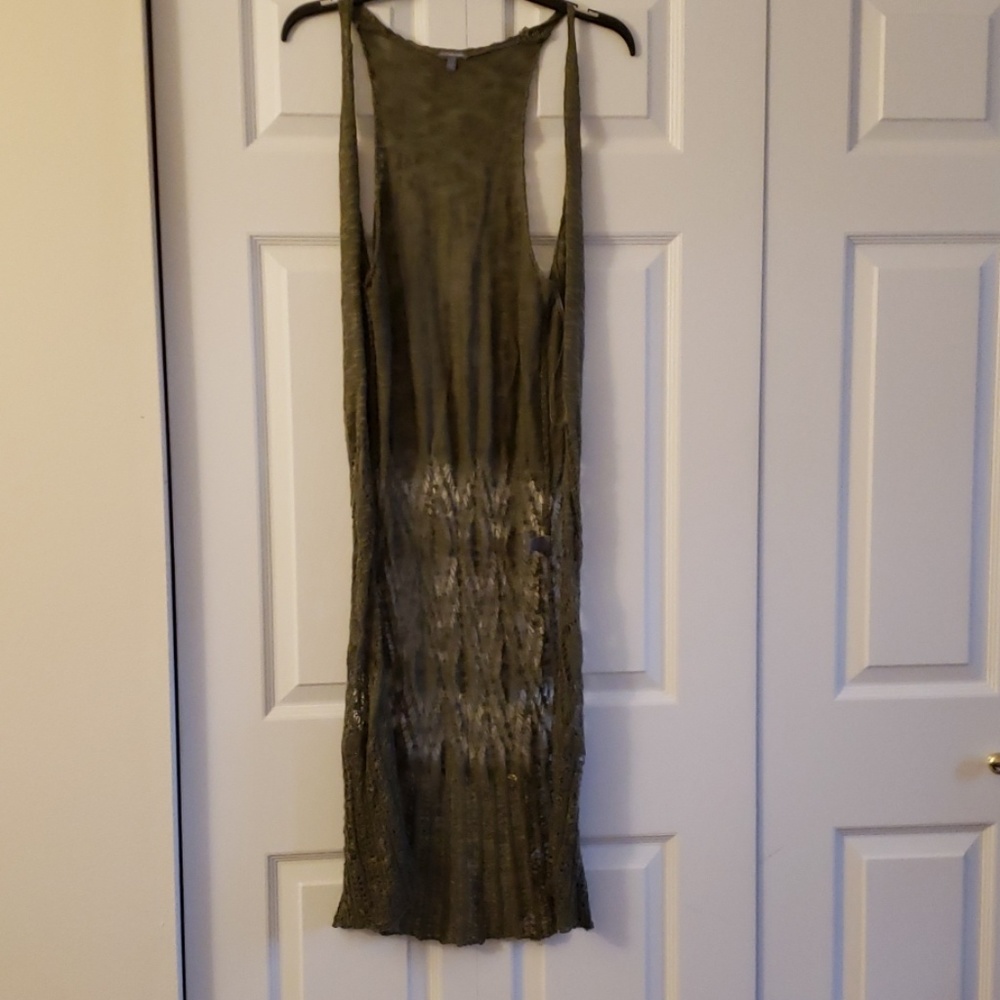 Olive green knit duster